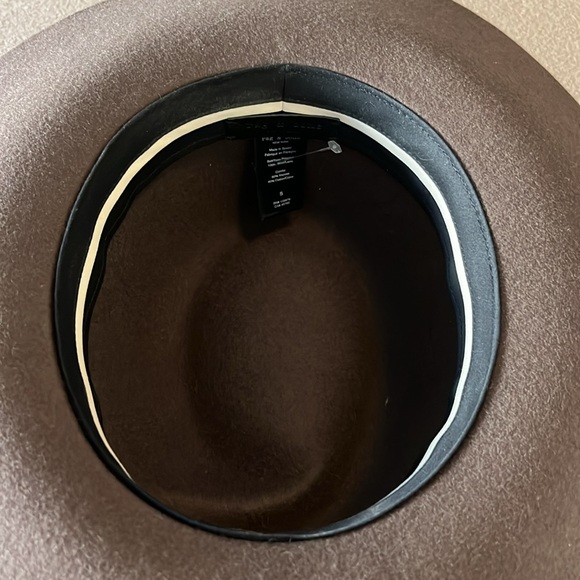 Rag & Bone NWOT Zoe Wool Felt Fedora Hat, Spanish Style Brown Pecan- Small - Picture 7 of 11